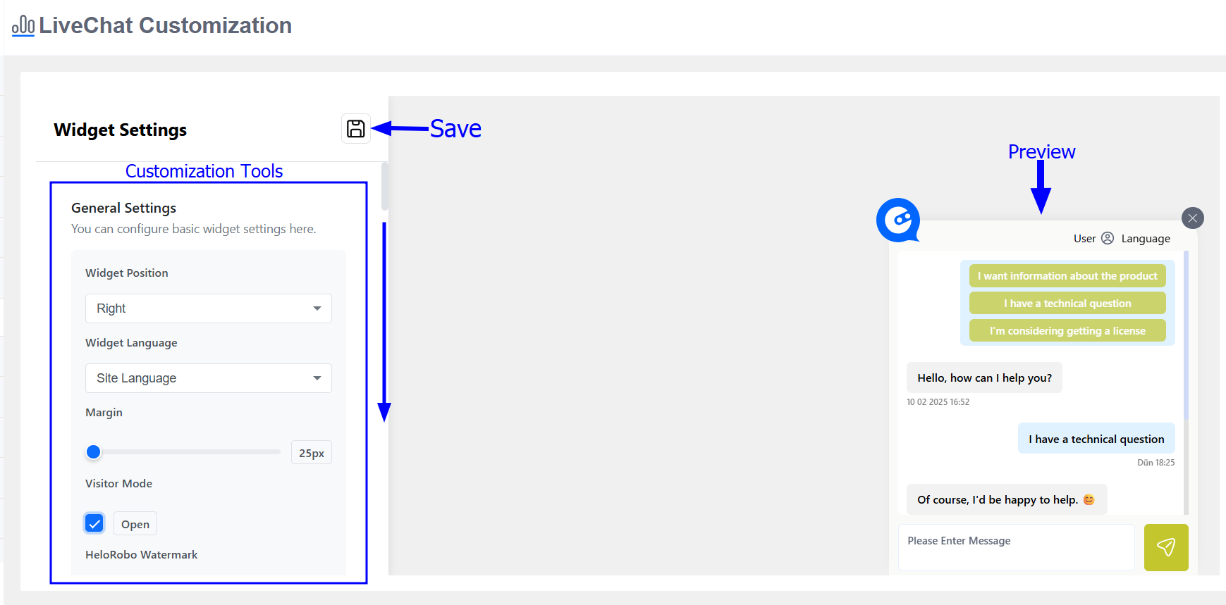 LiveChat Designer