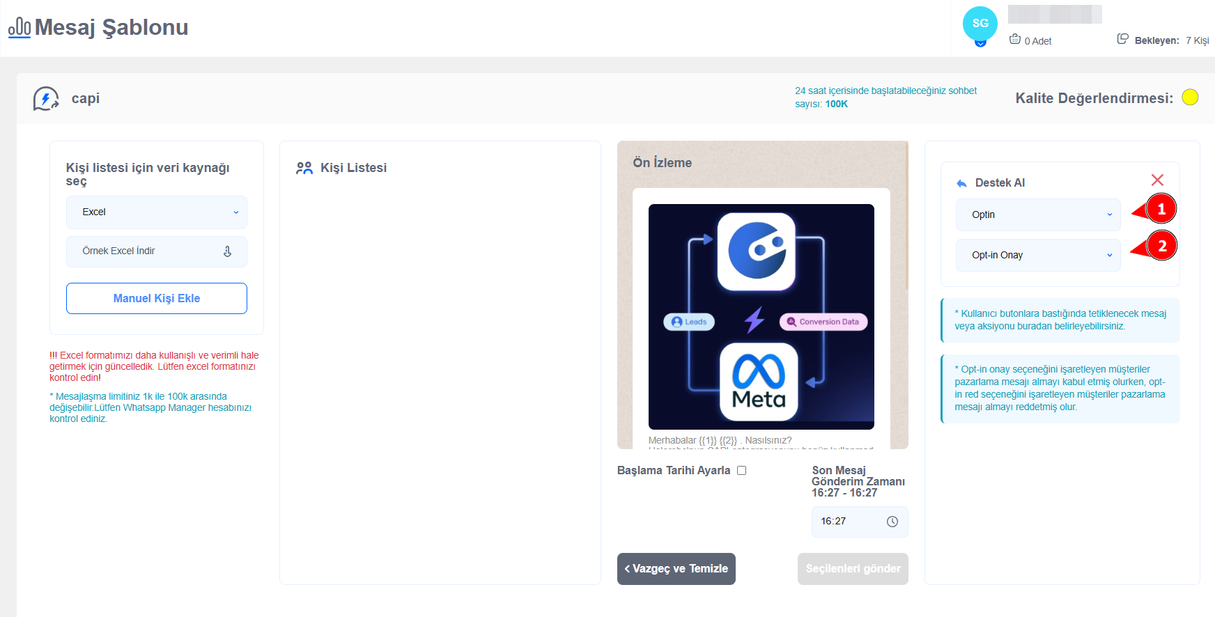 Opt-in Senaryosu Optin Senaryosu
