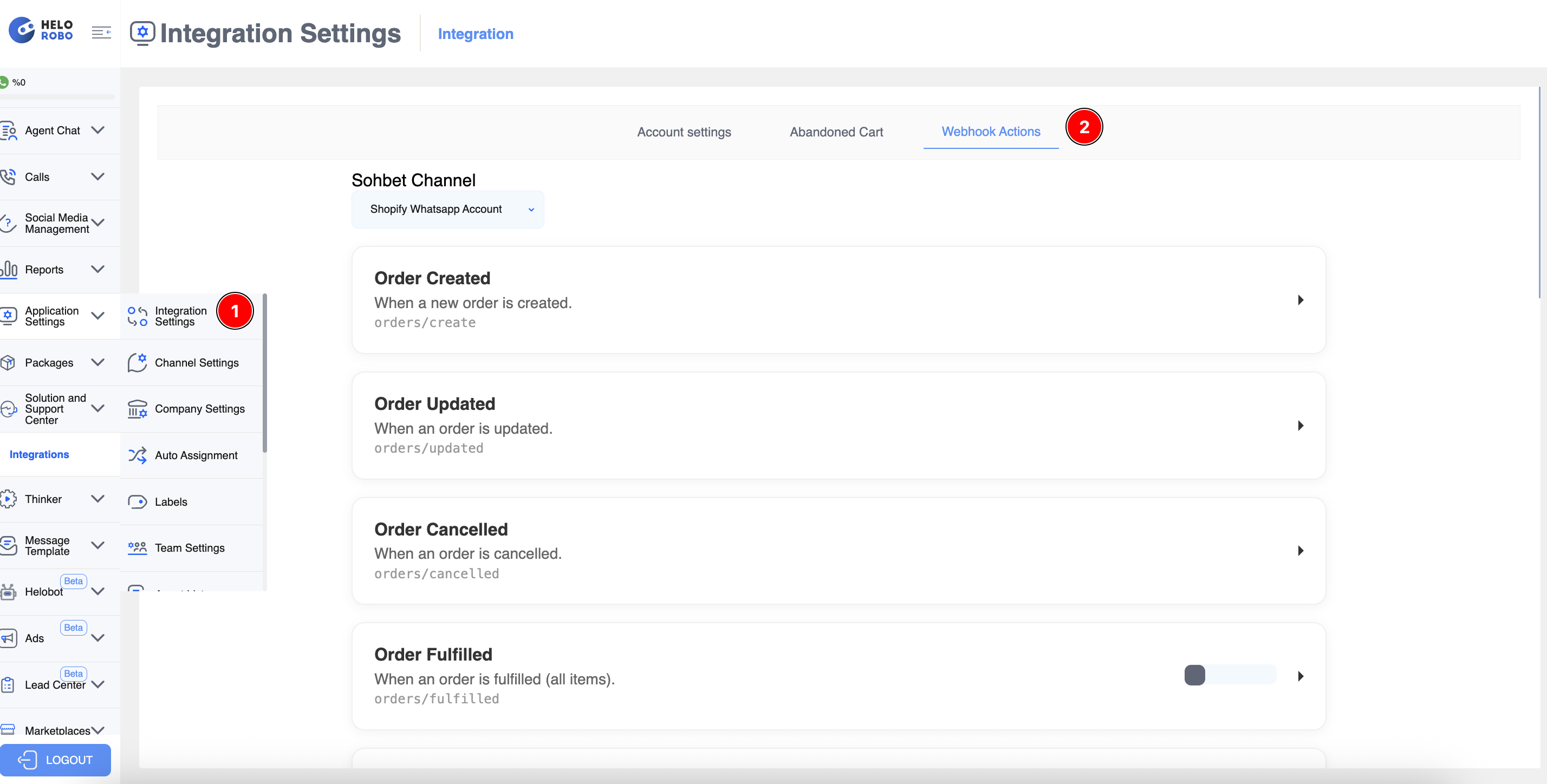 Webhook Actions