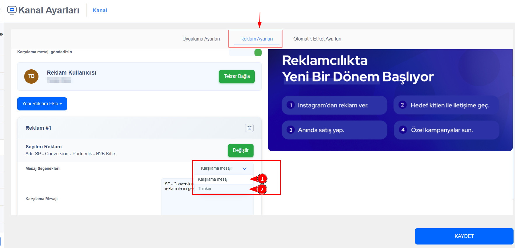 Reklam Karşılama