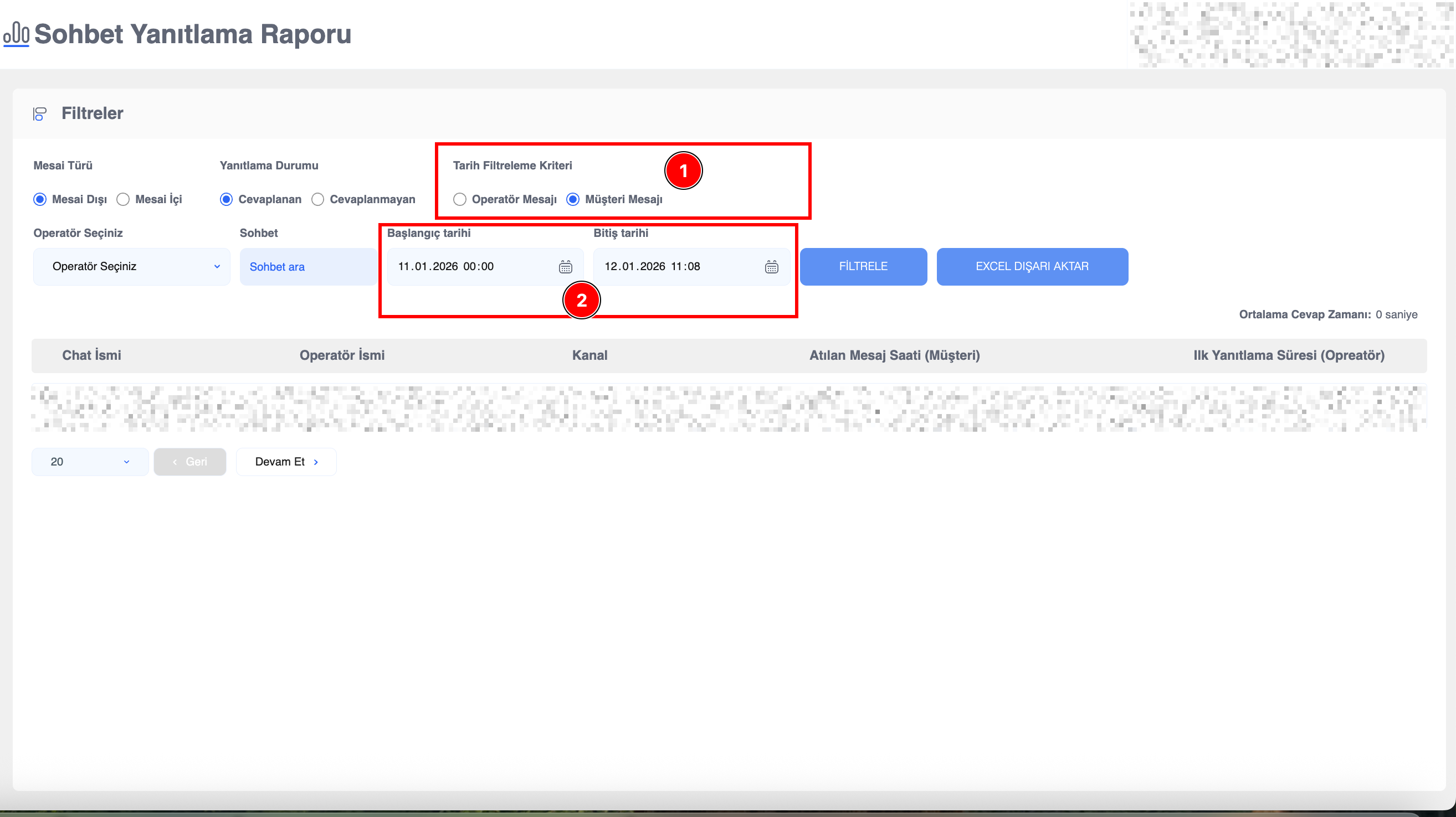 Sohbet Yanıtlama Raporu
